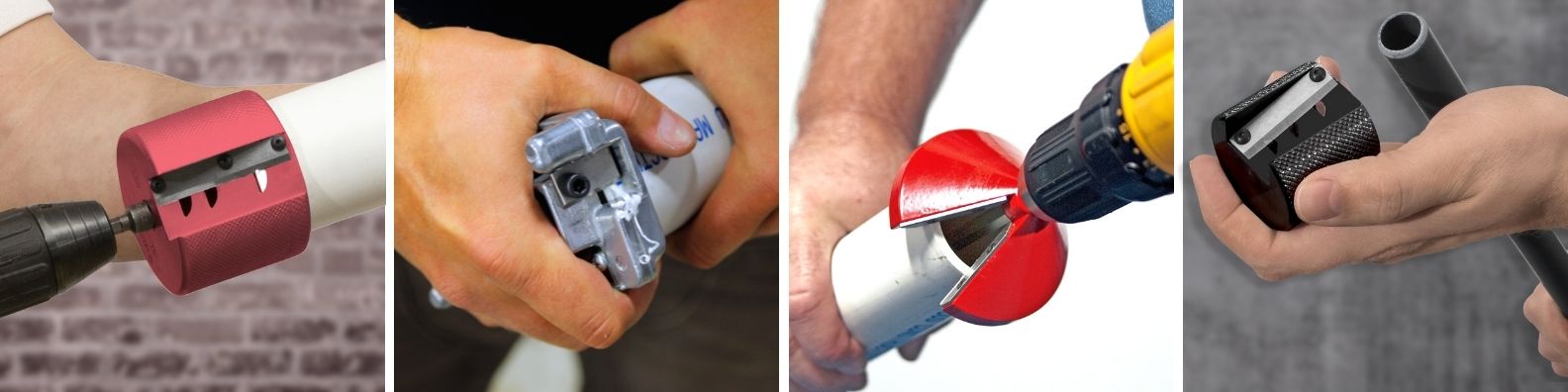 Deburr Chamfer Tools Photo Banner Collage